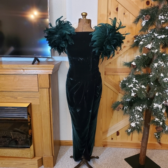 Lillie Rubin Dresses & Skirts - Lillie Rubin Vintage Gown - Petrol Green - USA Vintage Size 4